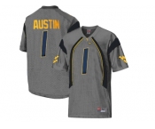 West Virginia Mountaineers Tavon Austin #1 College Football Mesh Jersey - Grey