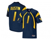 West Virginia Mountaineers Tavon Austin #1 College Football Mesh Jersey - Navy Blue