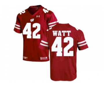 2016 Men's UA Wisconsin Badgers T.J Watt #42 College Football Jersey - Red