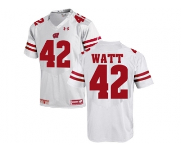 2016 Men's UA Wisconsin Badgers T.J Watt #42 College Football Jersey - White