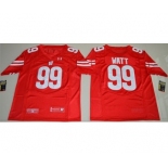 Badgers #99 J.J. Watt Red Under Armour Stitched NCAA Jersey