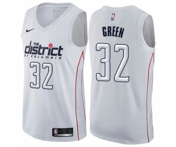 Youth Nike Washington Wizards #32 Jeff Green Swingman White NBA Jersey - City Edition