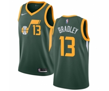Youth Nike Utah Jazz #13 Tony Bradley Green Swingman Jersey - Earned Edition