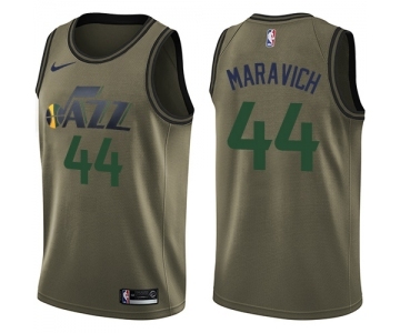 Youth Nike Utah Jazz #44 Pete Maravich Swingman Green Salute to Service NBA Jersey