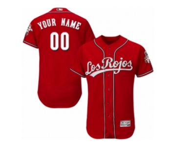 Men's Majestic Cincinnati Reds Customized Red Los Rojos Flexbase Authentic Collection MLB Jersey