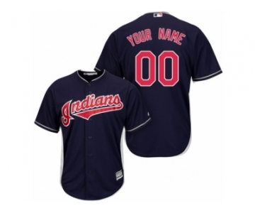 Women's Majestic Cleveland Indians Customized Authentic Navy Blue Alternate 1 Cool Base MLB Jersey