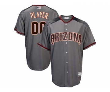 Men's Arizona Diamondbacks Majestic Gray 2017 Cool Base Authentic Custom Jersey