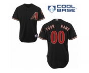 Women's Majestic Arizona Diamondbacks Customized Authentic Black Alternate Home Cool Base MLB Jersey