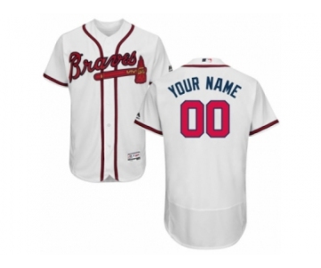 Men's Majestic Atlanta Braves Customized White Flexbase Authentic Collection MLB Jersey