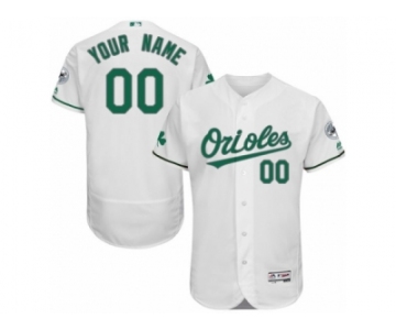Men's Majestic Baltimore Orioles Customized White Celtic Flexbase Authentic Collection MLB Jersey