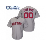 Youth Majestic Boston Red Sox Customized Replica Grey Road Cool Base MLB Jersey