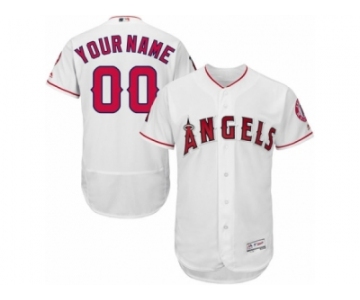 Men's Majestic Los Angeles Angels of Anaheim Customized White Flexbase Authentic Collection MLB Jersey
