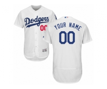 Men's Majestic Los Angeles Dodgers Customized White Flexbase Authentic Collection MLB Jersey
