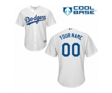 Youth Majestic Los Angeles Dodgers Customized Replica White Home Cool Base MLB Jersey