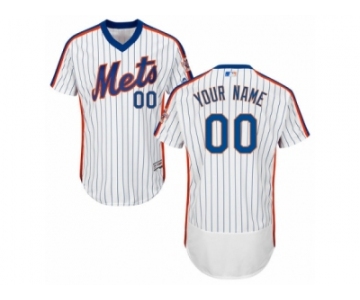Men's Majestic New York Mets Customized Whit Royal Flexbase Authentic Collection MLB Jersey