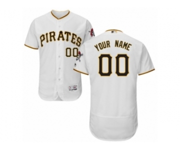 Men's Majestic Pittsburgh Pirates Customized White Flexbase Authentic Collection MLB Jersey
