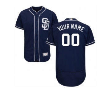 Men's Majestic San Diego Padres Customized Navy Blue Flexbase Authentic Collection MLB Jersey