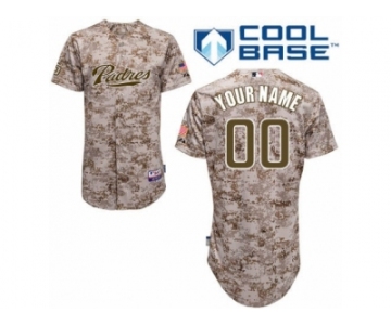 Youth Majestic San Diego Padres Customized Replica Camo Alternate 2 Cool Base MLB Jersey