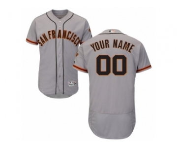 Men's Majestic San Francisco Giants Customized Grey Flexbase Authentic Collection MLB Jersey
