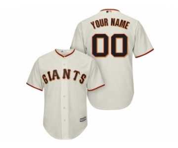 Youth Majestic San Francisco Giants Customized Authentic Cream Home Cool Base MLB Jersey