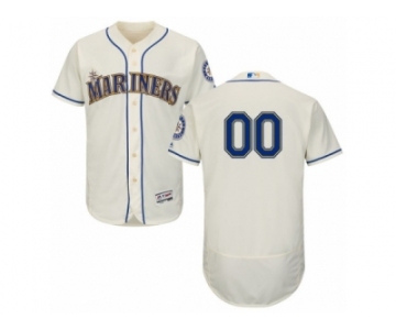 Men's Majestic Seattle Mariners Customized Cream Flexbase Authentic Collection MLB Jersey