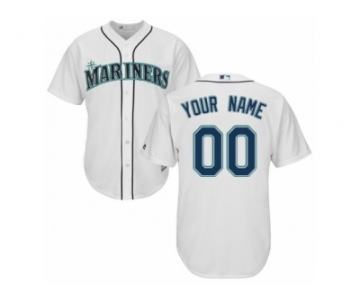 Women's Majestic Seattle Mariners Customized Authentic White Home Cool Base MLB Jersey