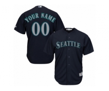 Youth Majestic Seattle Mariners Customized Replica Navy Blue Alternate 2 Cool Base MLB Jersey