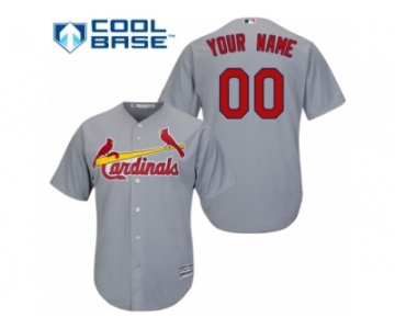 Women's Majestic St. Louis Cardinals Customized Replica Grey Road Cool Base MLB Jersey
