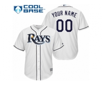 Women's Majestic Tampa Bay Rays Customized Authentic White Home Cool Base MLB Jersey