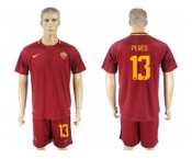 Roma #13 Peres Red Home Soccer Club Jersey