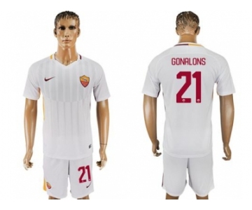 Roma #21 Gonalons Away Soccer Club Jersey