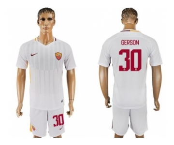Roma #30 Gerson Away Soccer Club Jersey