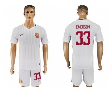 Roma #33 Emerson Away Soccer Club Jersey