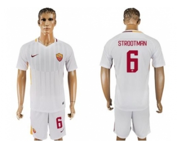 Roma #6 Strootman Away Soccer Club Jersey
