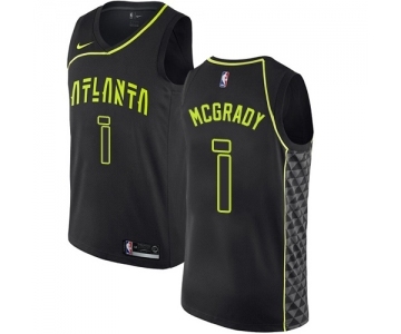 Youth Nike Atlanta Hawks #1 Tracy Mcgrady Swingman Black NBA Jersey - City Edition