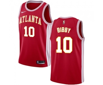 Youth Nike Atlanta Hawks #10 Mike Bibby Swingman Red NBA Jersey Statement Edition