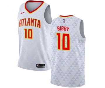 Youth Nike Atlanta Hawks #10 Mike Bibby Swingman White NBA Jersey - Association Edition
