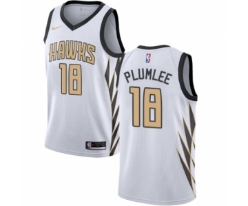 Youth Nike Atlanta Hawks #18 Miles Plumlee Swingman White NBA Jersey - City Edition