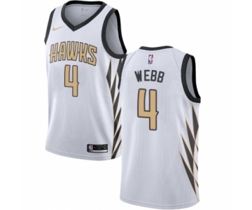 Youth Nike Atlanta Hawks #4 Spud Webb Swingman White NBA Jersey - City Edition