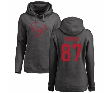 NFL Women's Nike Houston Texans #87 Demaryius Thomas Ash One Color Pullover Hoodie