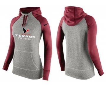 Women Nike Houston Texans Performance Hoodie Grey & Red_2