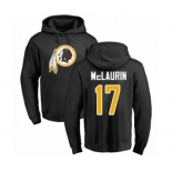 Football Washington Redskins #17 Terry McLaurin Black Name & Number Logo Pullover Hoodie