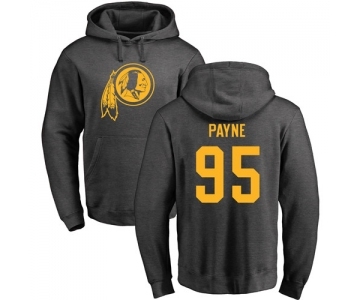 NFL Nike Washington Redskins #95 Da'Ron Payne Ash One Color Pullover Hoodie