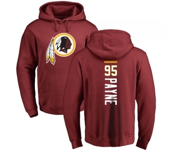 NFL Nike Washington Redskins #95 Da'Ron Payne Maroon Backer Pullover Hoodie