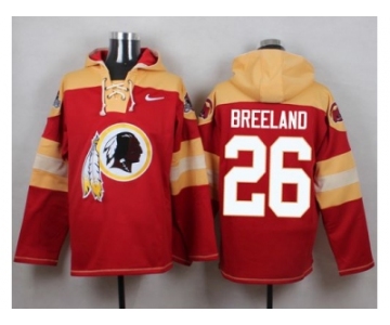 Nike Washington Redskins #26 Bashaud Breeland Burgundy Red Player Pullover NFL Hoodie