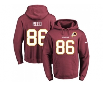 Nike Washington Redskins #86 Jordan Reed Burgundy Red Name & Number Pullover NFL Hoodie