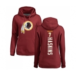 Football Women's Washington Redskins #7 Dwayne Haskins Maroon Backer Pullover Hoodie