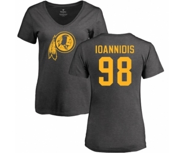 NFL Women's Nike Washington Redskins #98 Matt Ioannidis Ash One Color T-Shirt