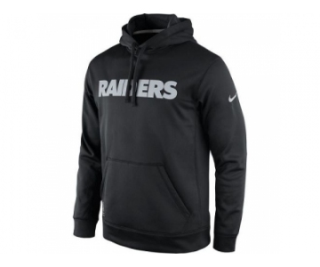 Men's Oakland Raiders Nike Black KO Wordmark Performance Hoodie