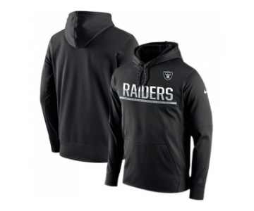 Men's Oakland Raiders Nike Black Sideline Circuit Pullover Performance Hoodie